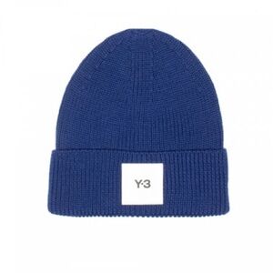 NWOT Y-3 Yohji Yamamoto blue merino wool knit hat